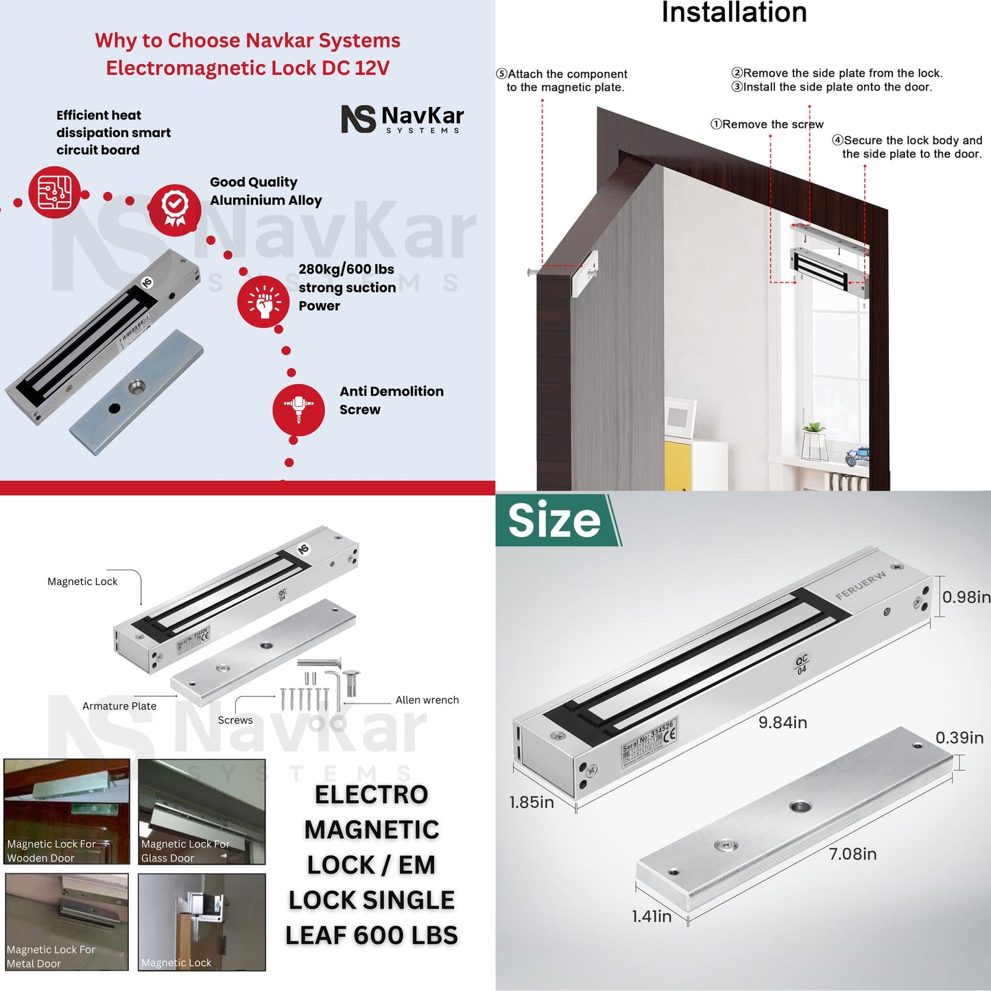 Combo-CN114 Biometric Attendance & Access Control System with EM Lock & Push Button
