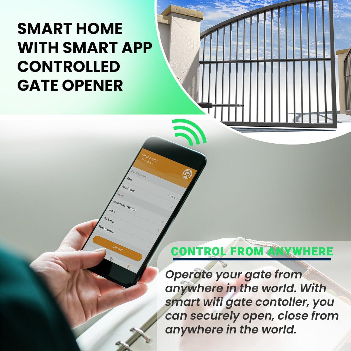 (WFC-SGM) Navkar Systems Smart WI-FI Module for Sliding GATE Motor