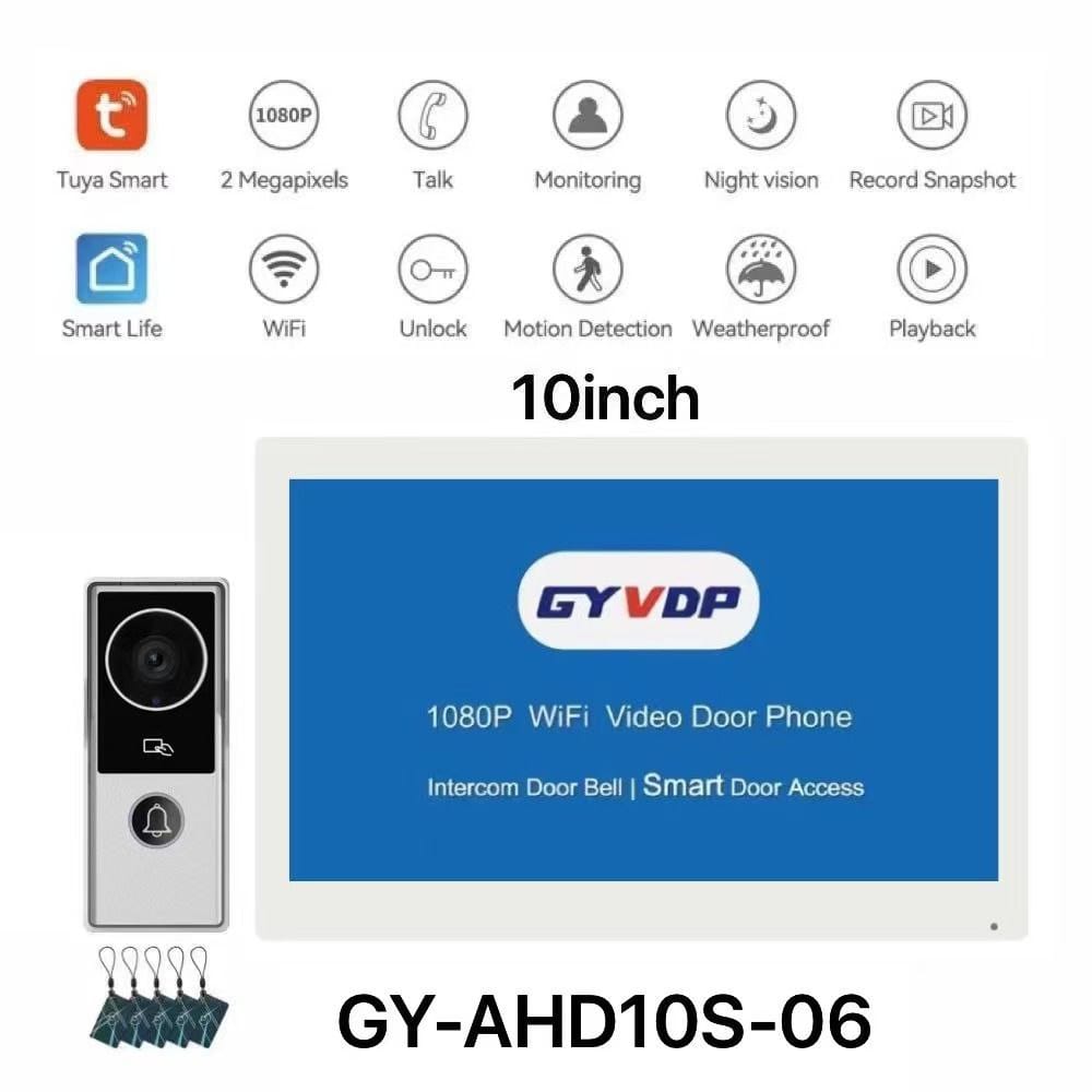SLVD-10 Tuya WiFi Video Doorbell Video Intercom Rainproof Camera Visual Intercom Two-Way Audio Remote Unlock Video Door Phone
