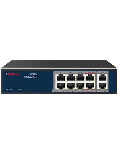 CP-ANW-HPU8H2-N12 8 Ports Unmanaged PoE Switch with 2 Uplink Ports