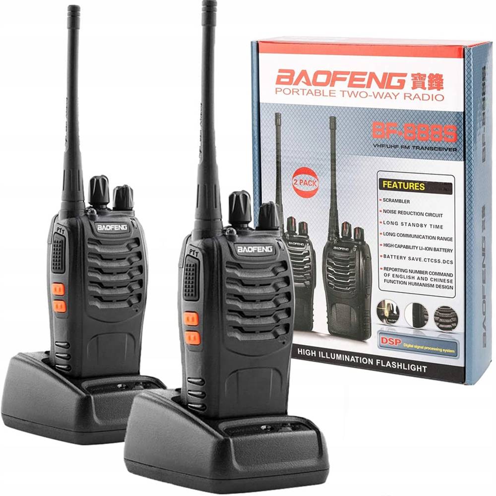 BF-888S BAOFENG Smarthome Walkie Talkie 5Km Long Range Two-Way Portable CB Radio BF-888S Portable Two-Way Radio with 16 Channel Walkie Talkie for Kids