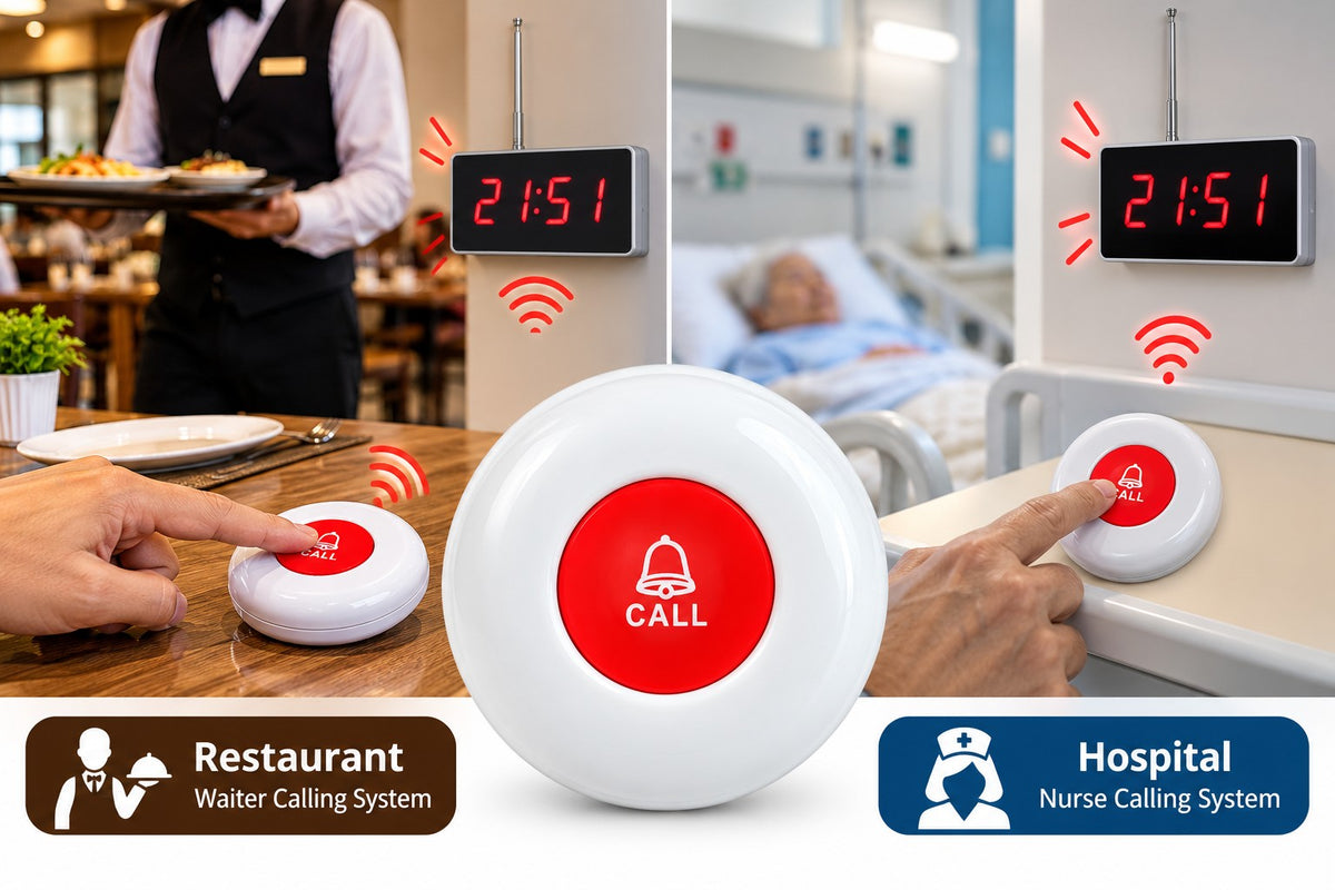 Extra Wireless Call Button for NavKar Nurse Calling & Waiter Calling System (Add-on)