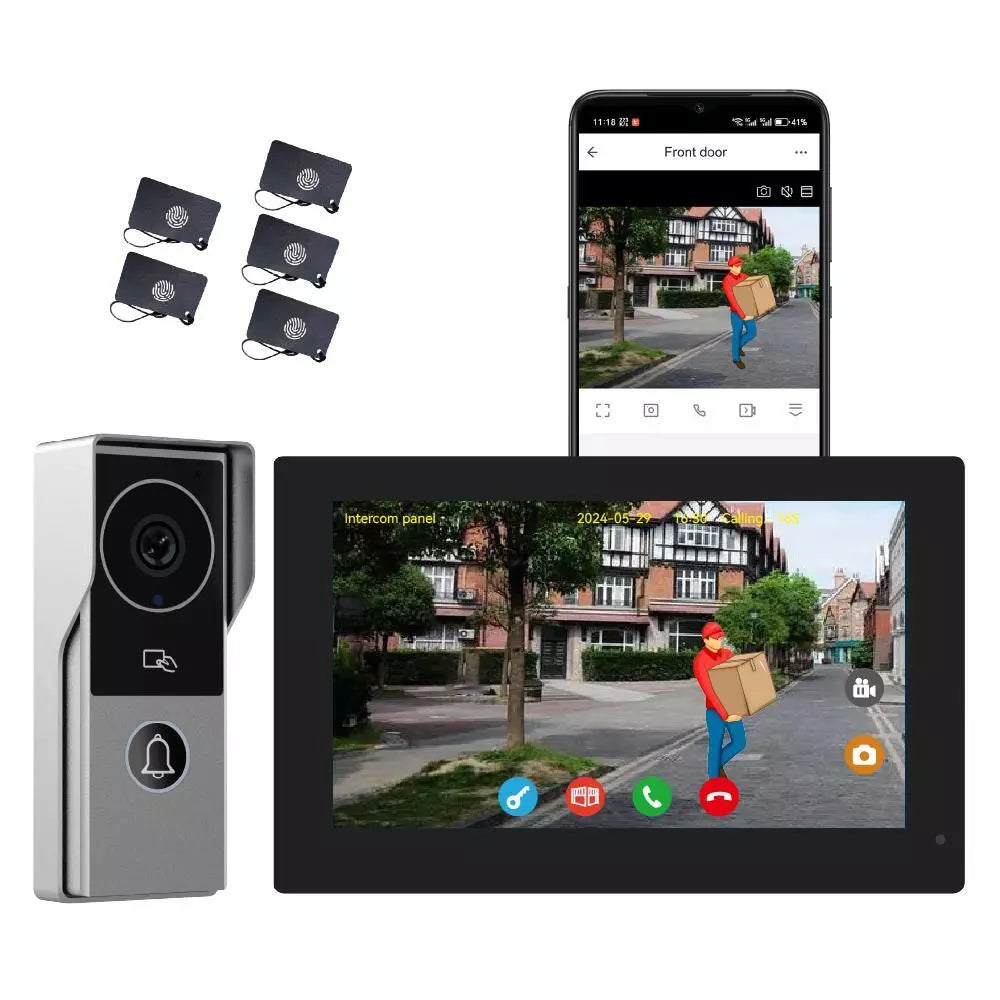 SLVD-10 Tuya WiFi Video Doorbell Video Intercom Rainproof Camera Visual Intercom Two-Way Audio Remote Unlock Video Door Phone