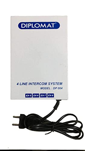 004 (4 Line) EPABX System for 4 Line Intercommunication (Wiring Required from All extensions to System).with 4 Phones