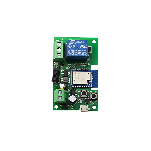 TYP-12 Tuya WiFi Switch Smart 1CH Relay Module DC5V 12V 24V Self-Locking RF433 Receive WI-FI Garage Door Opener Work with Alexa