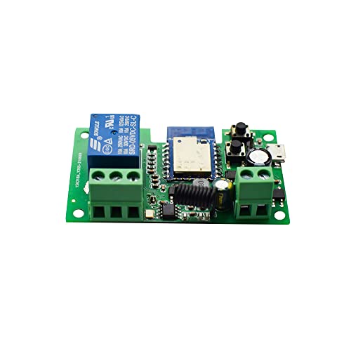 TYP-12 Tuya WiFi Switch Smart 1CH Relay Module DC5V 12V 24V Self-Locking RF433 Receive WI-FI Garage Door Opener Work with Alexa