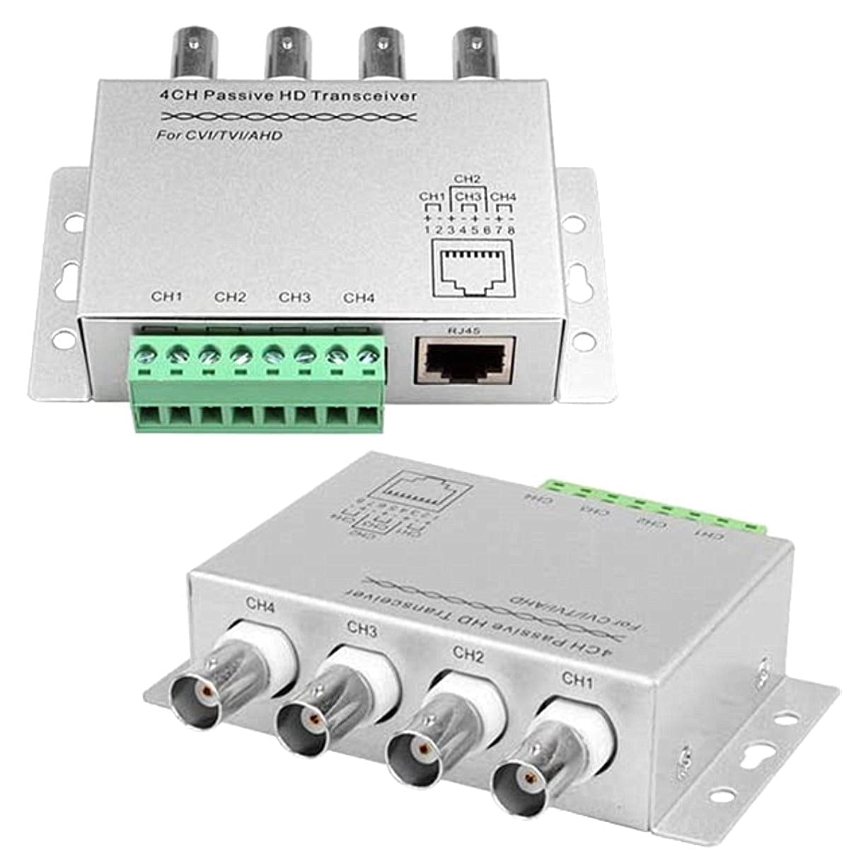 4 Channel HDCVI AHD HDTVI CVBS UTP Video Balun Passive hdcvi transceiver - Set of 2