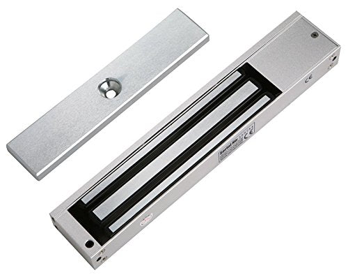 Electro Magnetic Lock/EM Lock Single Leaf 600 LBS (Standard Size, Silver) Steel Finish