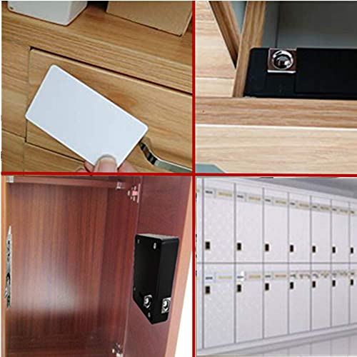 Electronic Cabinet Lock, Hidden DIY RFID Lock ，for Wooden Cabinet Drawer Locker Cupboard Punch-Free, Locker Lock, Wardrobe Lock, Drawer Lock