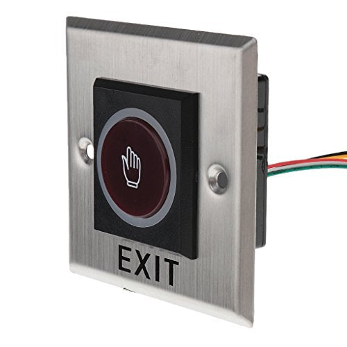 NTS-44 Door Infrared No Touch EXIT Button Switch Sensor with LED Backlight K2, 12V DC
