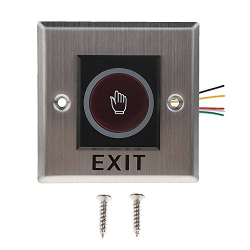 NTS-44 Door Infrared No Touch EXIT Button Switch Sensor with LED Backlight K2, 12V DC
