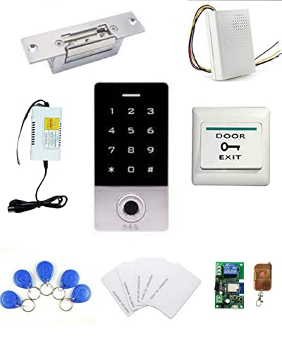 Weatherproof Biometric Card Access Control + Strike Lock with WiFi Receiver