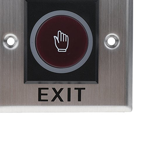 NTS-44 Door Infrared No Touch EXIT Button Switch Sensor with LED Backlight K2, 12V DC
