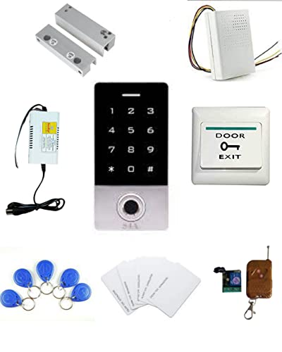 Weatherproof Biometric Card Access Control with Fully Frameless Glass Drop Bolt