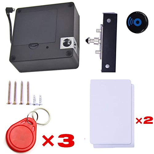 MFCL-200 Electronic Cabinet Lock, Hidden DIY RFID Lock ,for Wooden Cabinet Drawer Locker Cupboard Punch-Free, Locker Lock, Wardrobe Lock, Drawer Lock