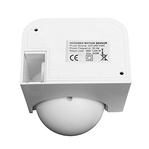 PIRC-22 PIR Motion Sensor with Light Sensor, Energy Saving Motion Detector Switch (Wall Mounted)