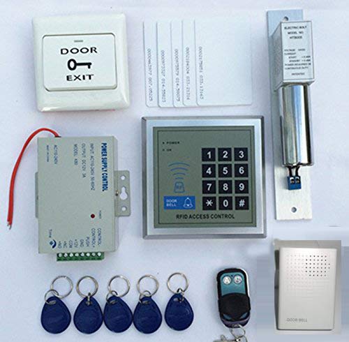 500-user RFID Access Control System Kit w/ Electric Lock ID Key fob Doorbell