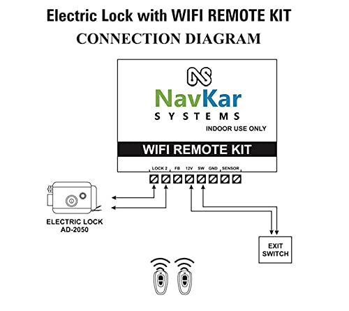 Smart Electronic Rim Lock to Operate by Remote (3 Remotes) & Mobile App Using Wifi for Metal Gate, By Tuya Smart Life Mobile App