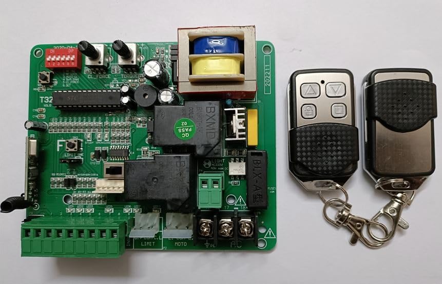 CB-SGM replacement control board with remotes for AC sliding gate motors