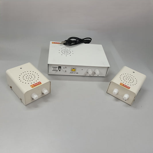 Two-way 2 channel audio switcher with 2 audio units for bank counters