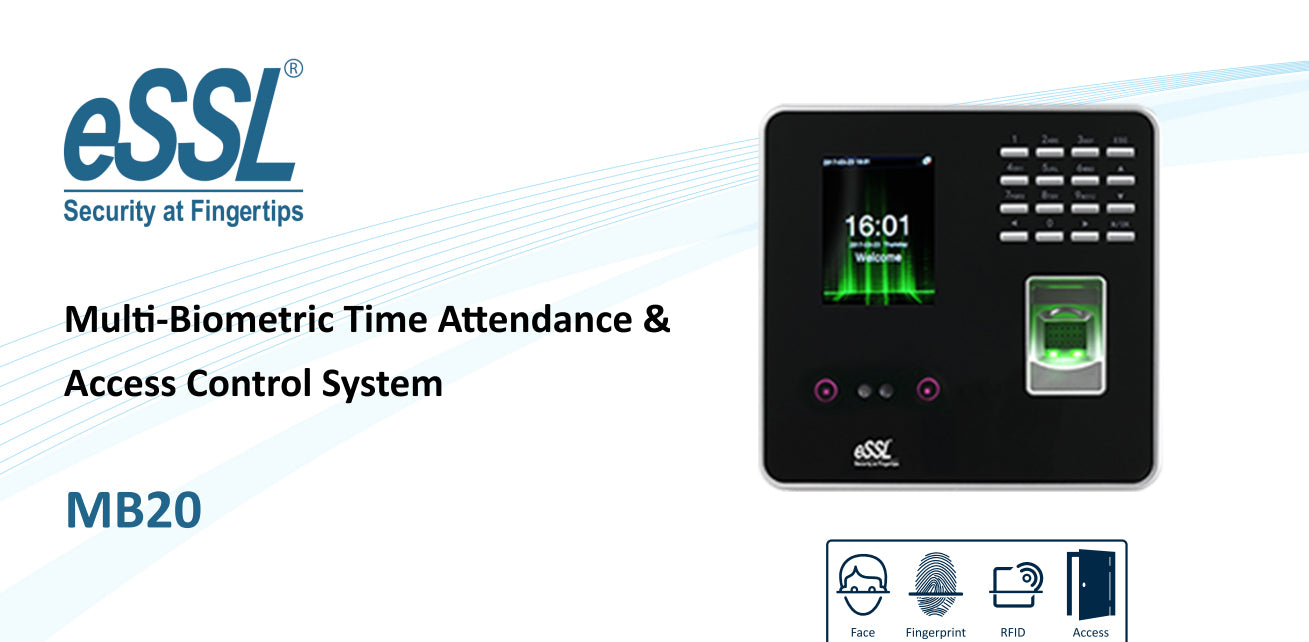 Embrace the Future of Attendance Management with eSSL MB20 Face and Finger Attendance Machine from Navkar Systems