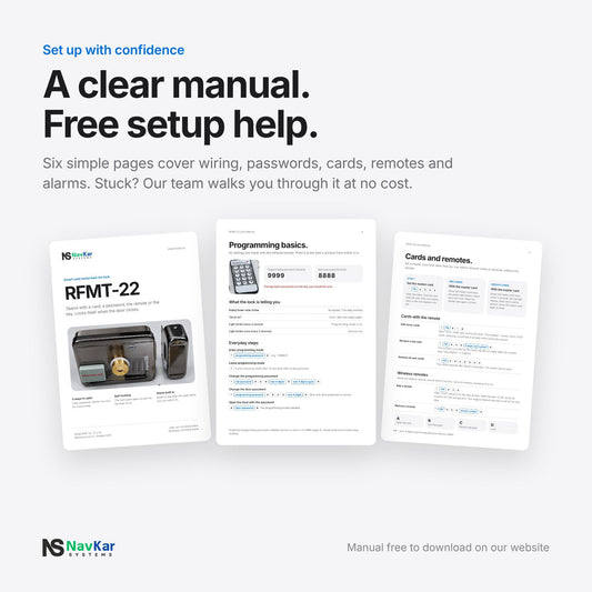 RFMT-22 smart card lock user manual pages