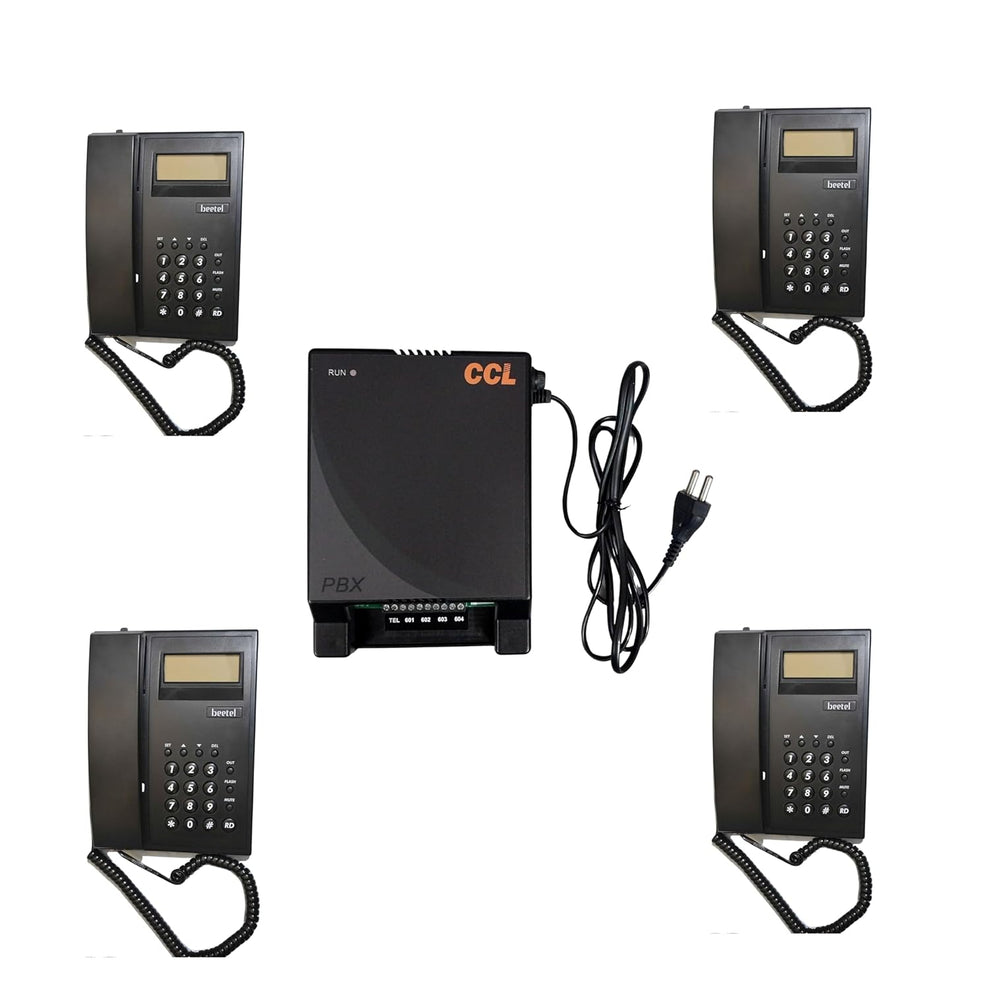 Combo-CN144 CCL104b EPABX Intercom System and Beetel C51 (4 Pcs) Telep ...
