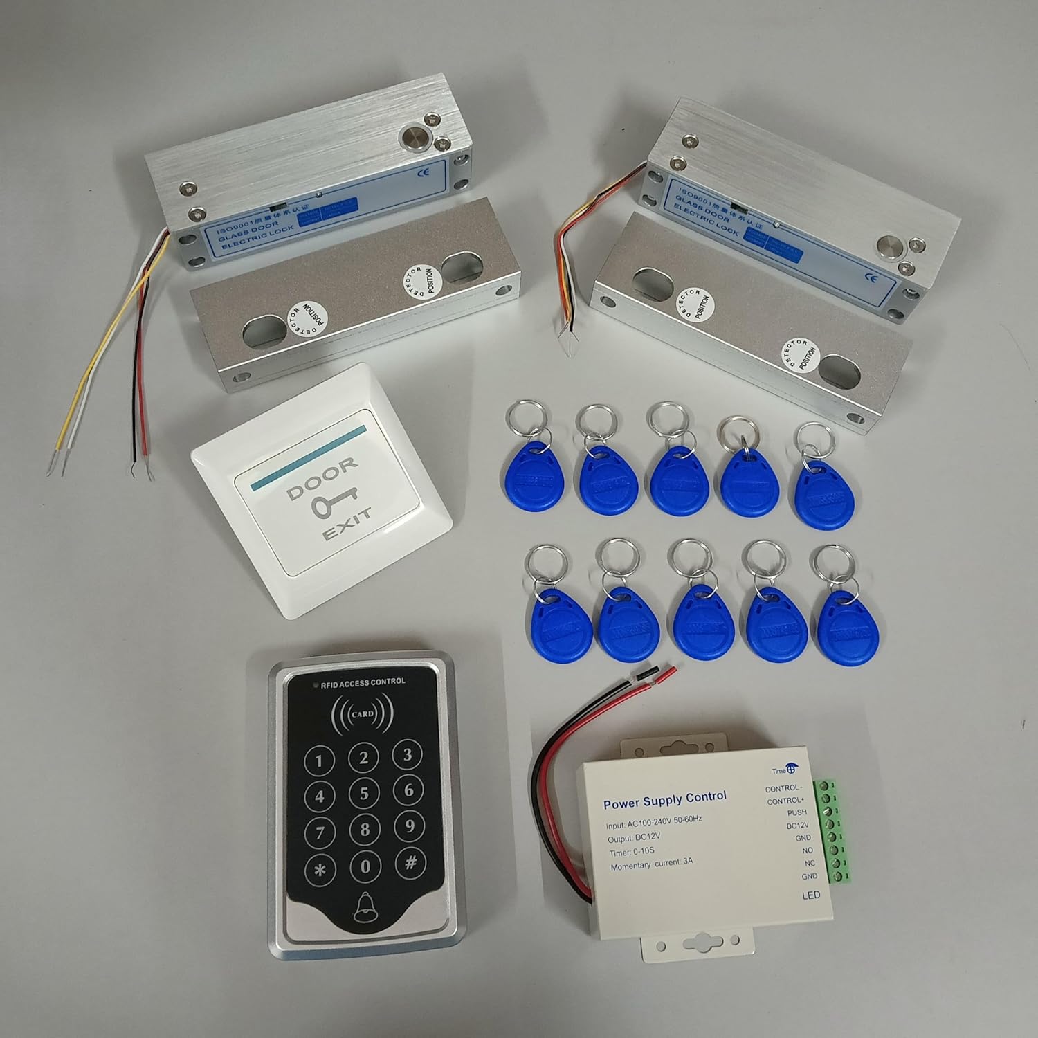 Combo-CN261 RFID Pin Access Control System, Fully Frameless Glass Door ...