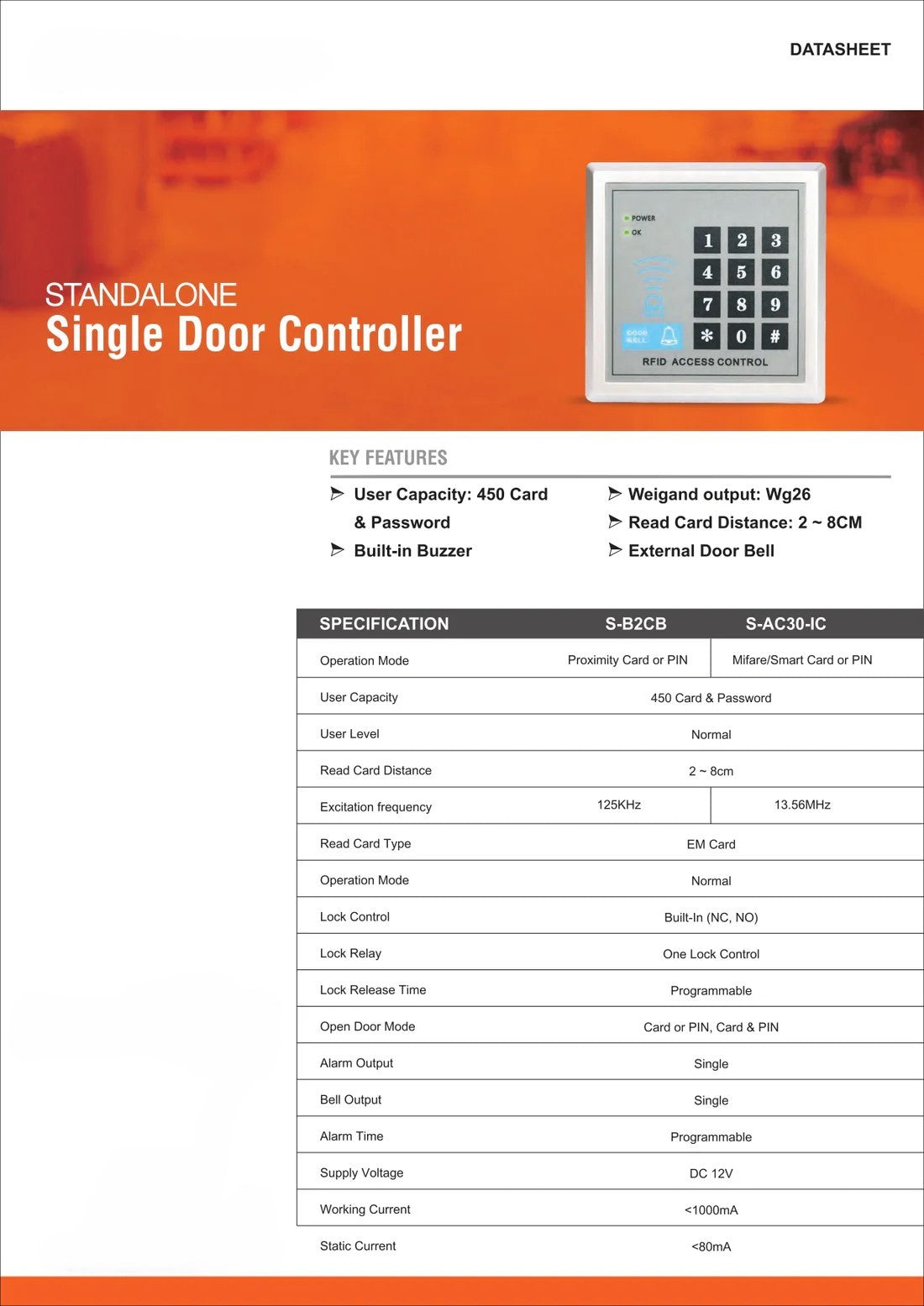 Secureye Single Door Access Controller S-B2CB