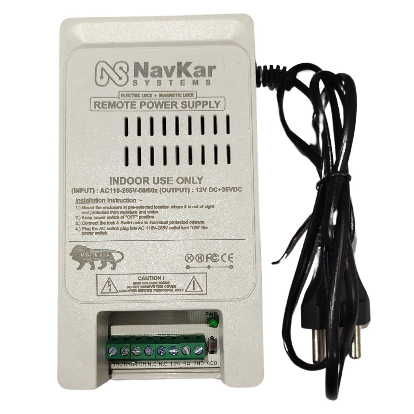 Navkar Systems Relay Power Supply and 2 Remotes for Electronic Door Lock