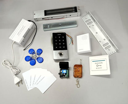 Weather Proof Biometric Card Access Control with Electromagnetic Lock 600lbs