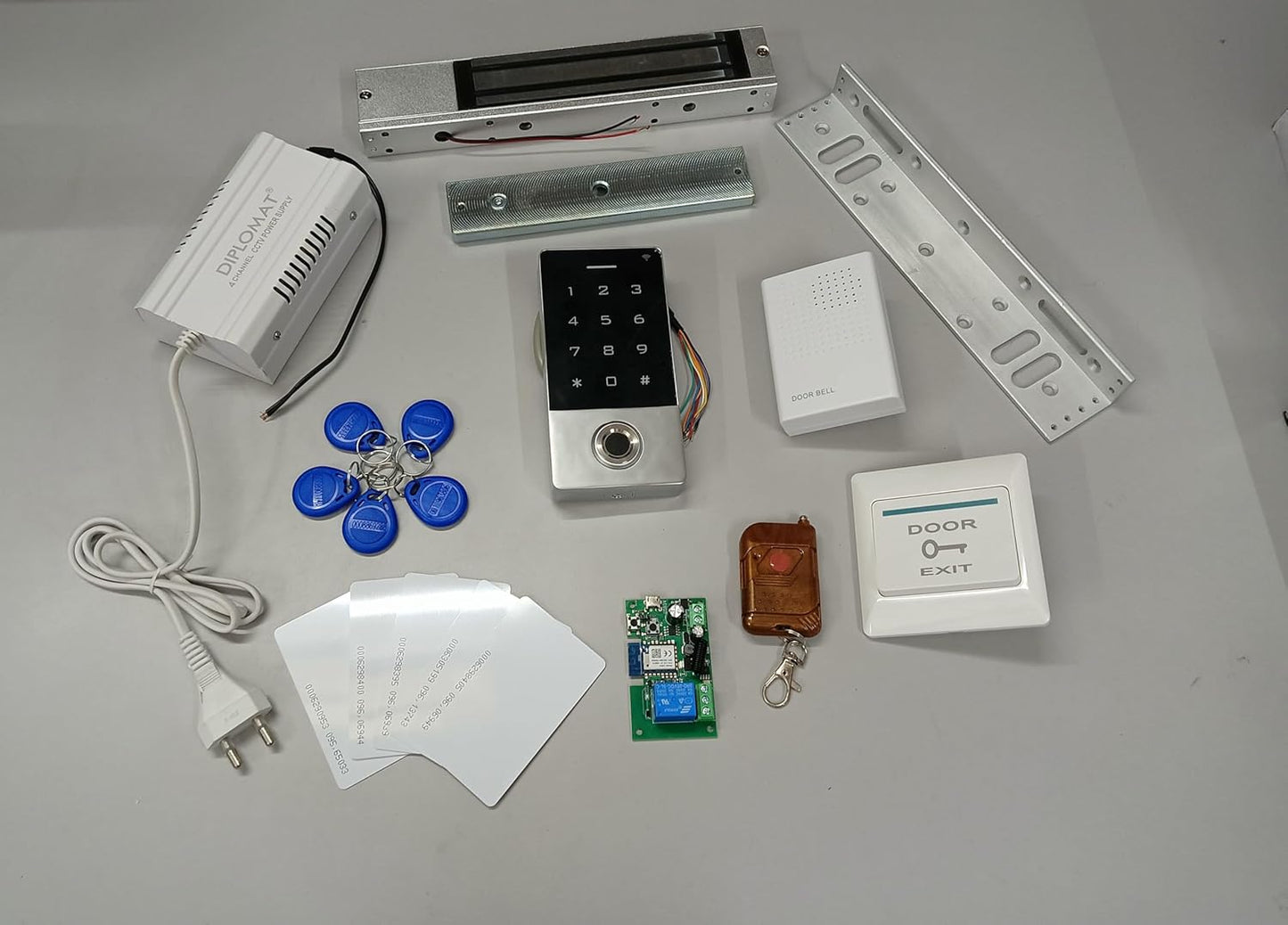 Weatherproof Biometric Card Access Control + Electromagnetic Lock with WiFi Receiver