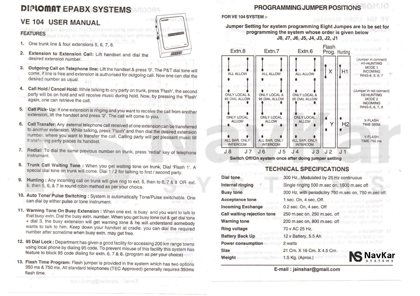 EPABX 104 Intercom System