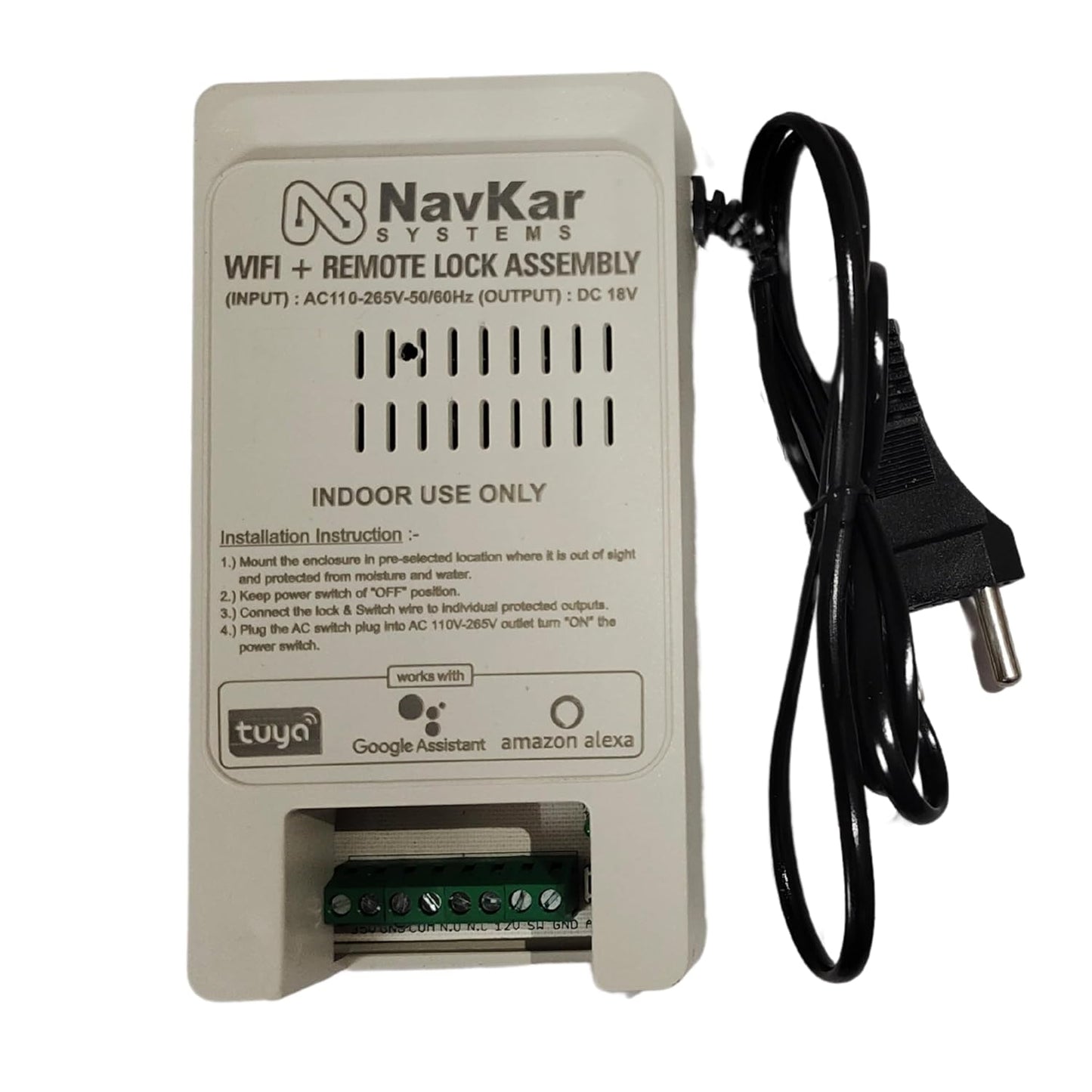 NAVKAR SYSTEMS WiFi Power Supply to Operate Electronic Door Lock by Mobile App from Anywhere