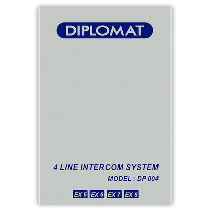 Navkar Systems Diplomat 004 (4 Line) EPABX System for 4 Line Intercommunication with 4 Beetel Phones