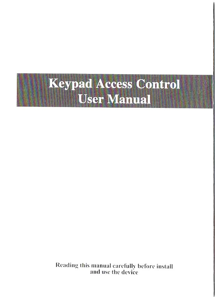 JS-32 RFID Pin Reader with 2000 User and exit Reader Support