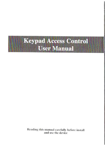 JS-32 RFID Pin Reader with 2000 User and exit Reader Support