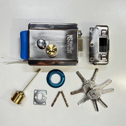 Combo-CN111 Smart Electronic Rim Lock to Operate by Remote (3 Remotes) & Mobile App Using Wifi for Metal Gate, By Tuya Smart Life Mobile App