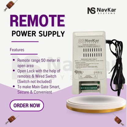 NAVKAR SYSTEMS Remote Power Supply to Operate Electronic Door Lock by Remote from Any Floor