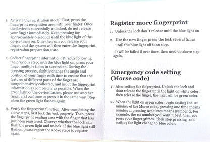 Smart Fingerprint Padlock, Finger Print Unlock Mini Security Key Friendly Kids and Elderly Keyless Lock Quick Anti-Theft