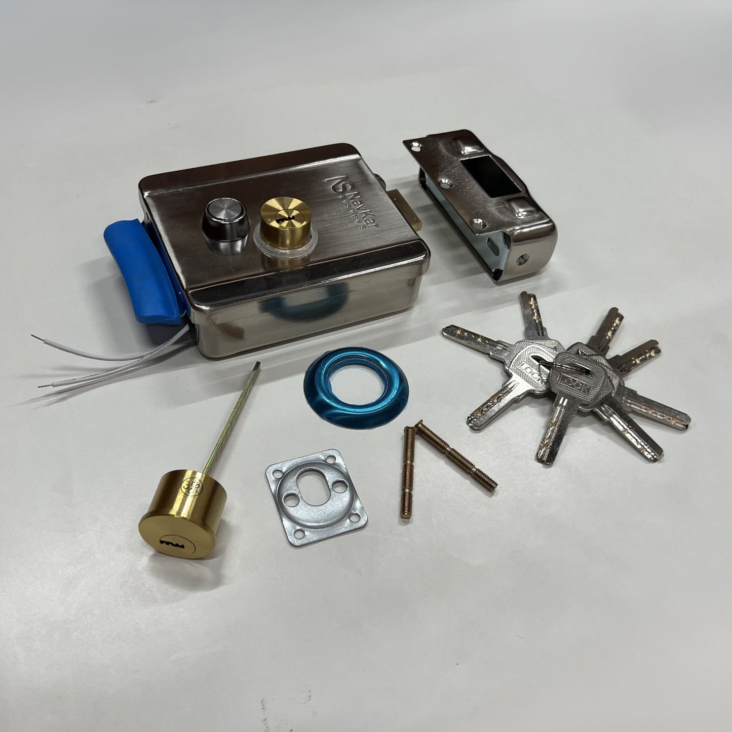 Combo-CN111 Smart Electronic Rim Lock to Operate by Remote (3 Remotes) & Mobile App Using Wifi for Metal Gate, By Tuya Smart Life Mobile App