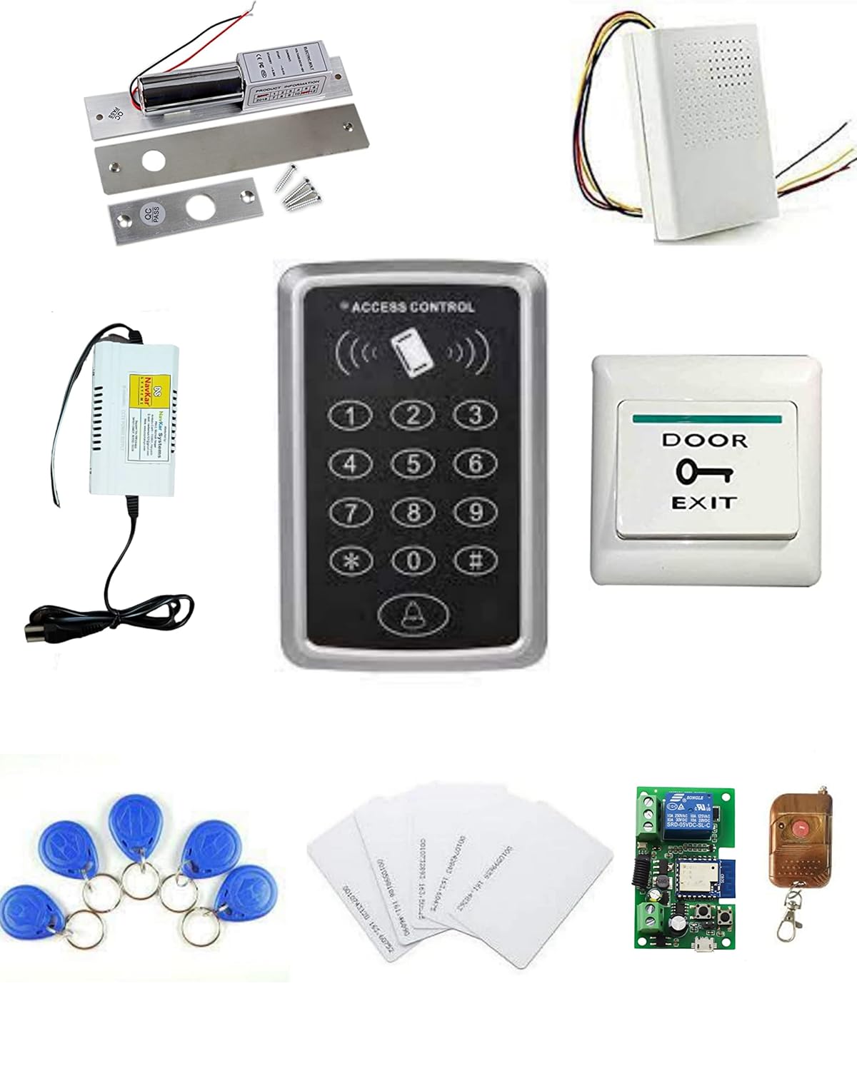 Card Access Control + Drop Bolt Lock with WiFi Receiver