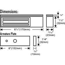 EM Lock (Electromagnet) 300 Lbs with Feedback