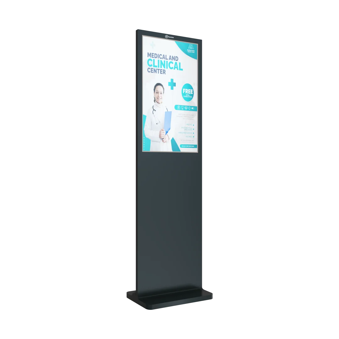 T291098-A E Series 43 Inch Floor Mount Digital Signage Display | Android 9 | 2GB RAM + 16GB ROM | Non-Touch | Indoor Commercial Advertising Display