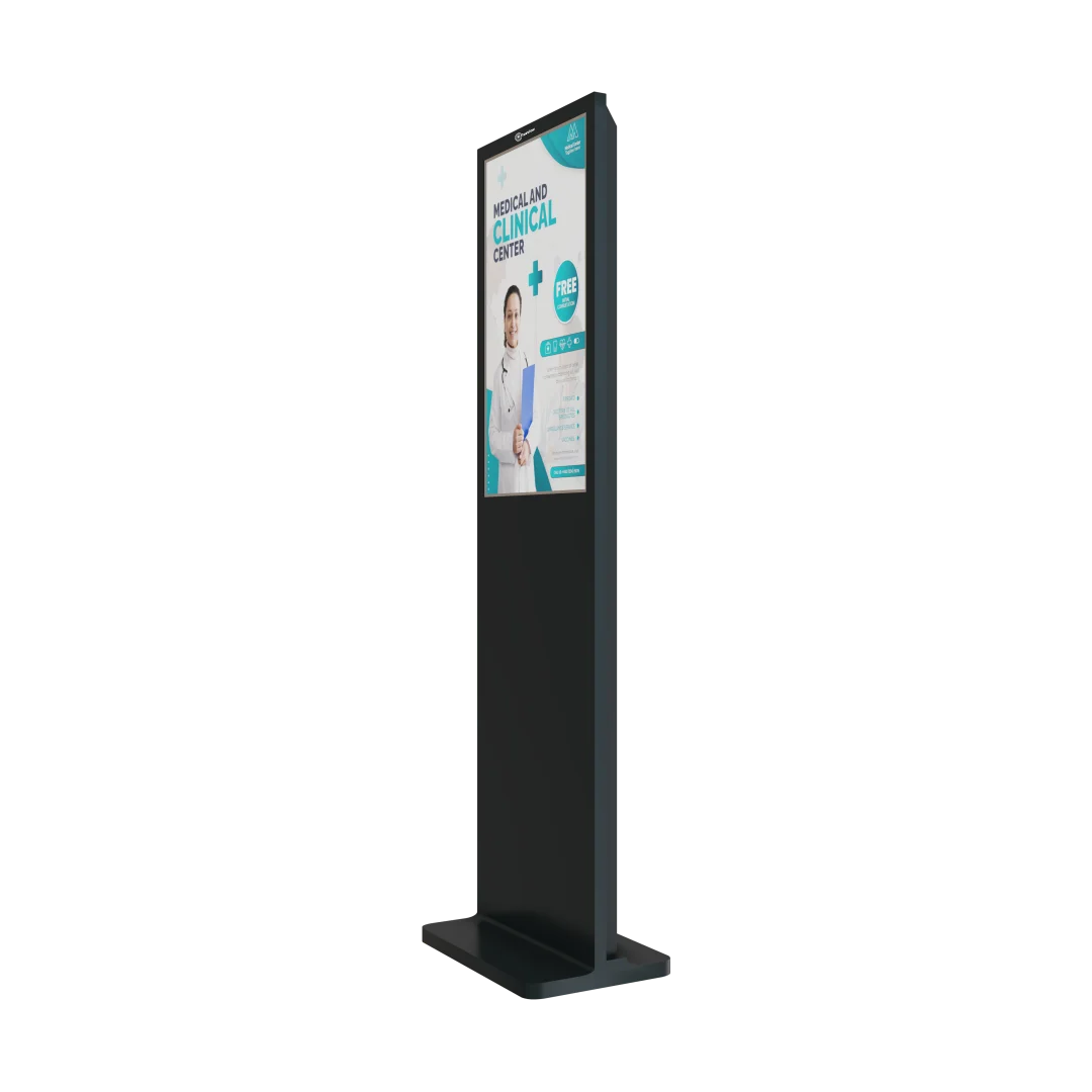 T291099-A E Series 55 Inch Floor Mount Digital Signage Display | Android 9 | 2GB RAM + 16GB ROM | Non-Touch | Indoor Commercial Advertising Display