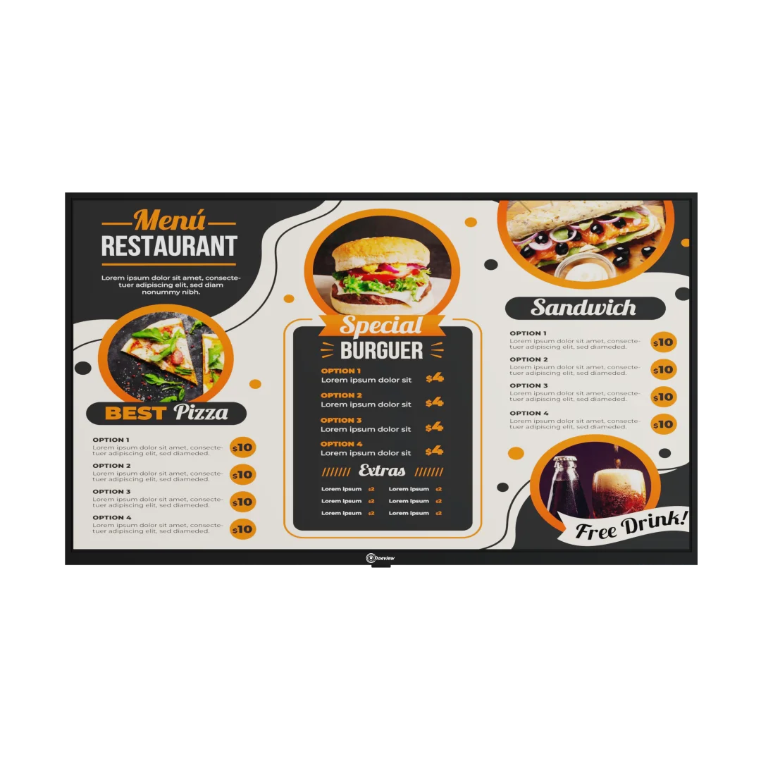 T291094-A E Series 32 Inch Wall Mount Digital Signage Display | Android 9 | 2GB RAM + 16GB ROM | HDMI Input | 350 Nits Brightness | Non-Touch | Indoor Commercial Display