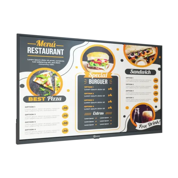 T291094-A E Series 32 Inch Wall Mount Digital Signage Display | Android 9 | 2GB RAM + 16GB ROM | HDMI Input | 350 Nits Brightness | Non-Touch | Indoor Commercial Display