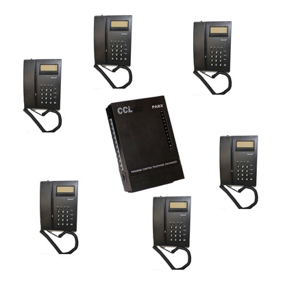 NAVKAR SYSTEMS CCL 206 EPABX Intercom with 6 pcs BEETEL C51 Phones