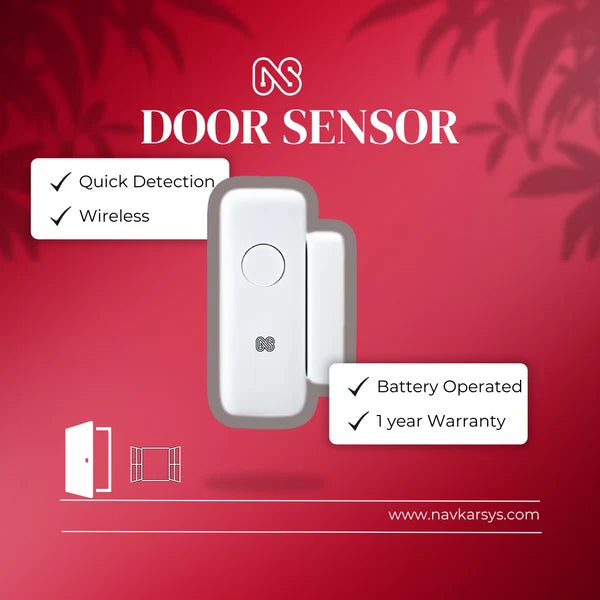 NAVKAR SYSTEMS Combo-CN307 ACJ-400 Home Security Alarm System Complete Kit with 1 Wireless Vibration Sensor VS-43 | Smart Anti-Theft Security System with App Alerts, SMS & Call Notifications