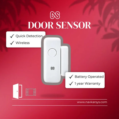 NAVKAR SYSTEMS Combo-CN307 ACJ-400 Home Security Alarm System Complete Kit with 1 Wireless Vibration Sensor VS-43 | Smart Anti-Theft Security System with App Alerts, SMS & Call Notifications